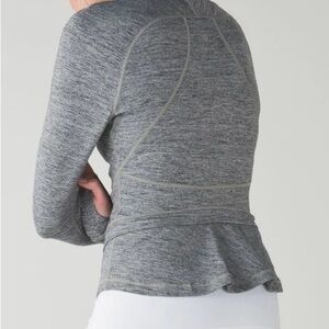 LULULEMON HUSTLE IN YOUR BUSTLE JACKET SPACE DYE CAMO BLACK DARK SLATE SZ 4